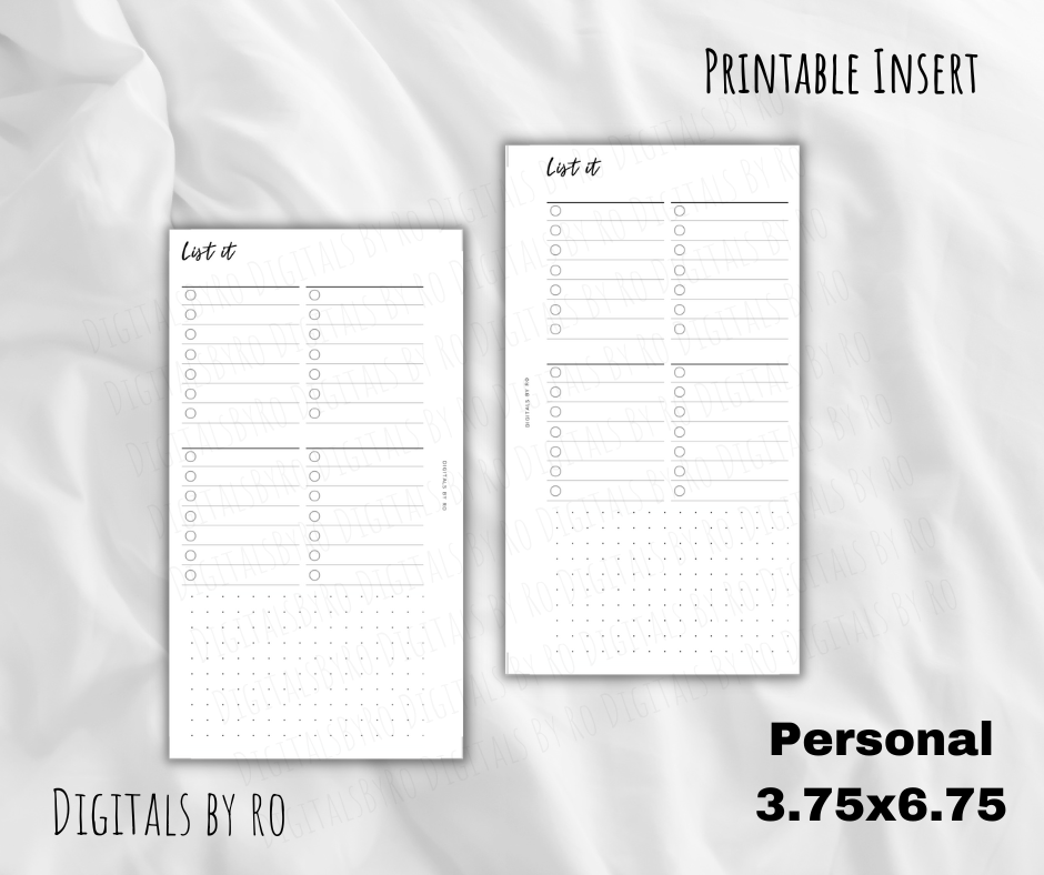 List it Insert