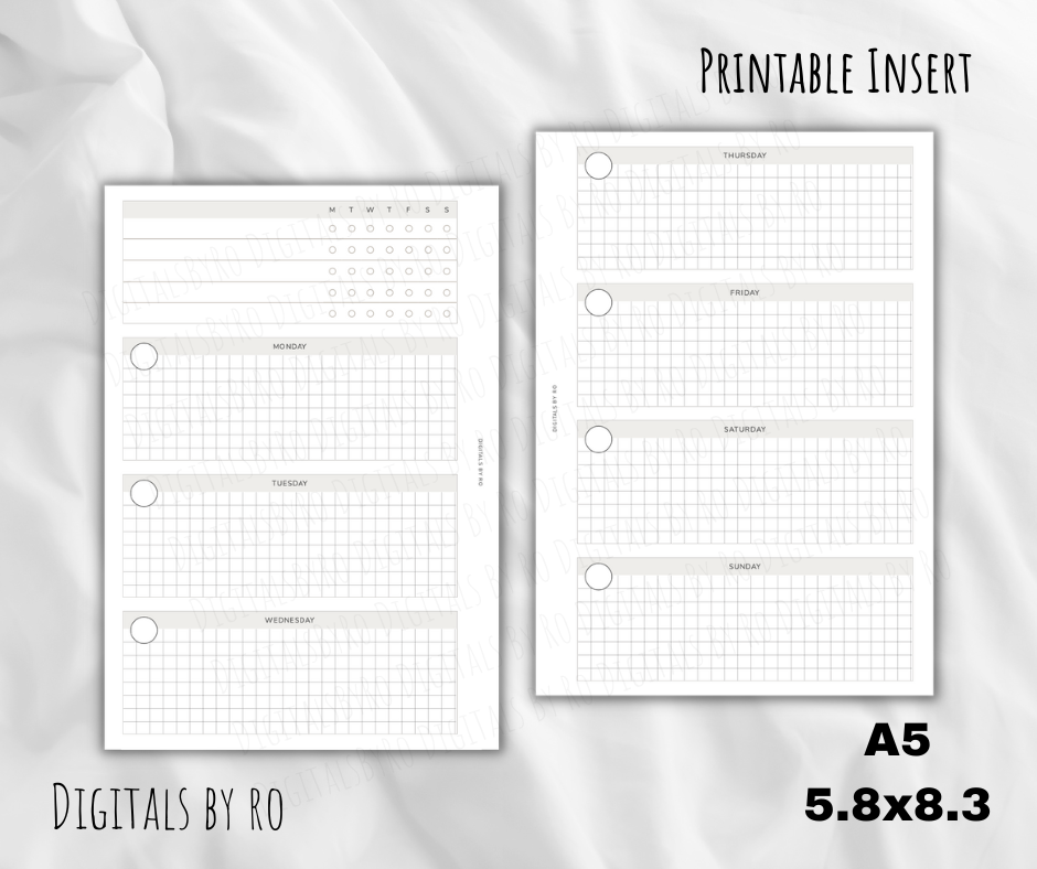 Horizontal Week on 2 Pages (WO2P)