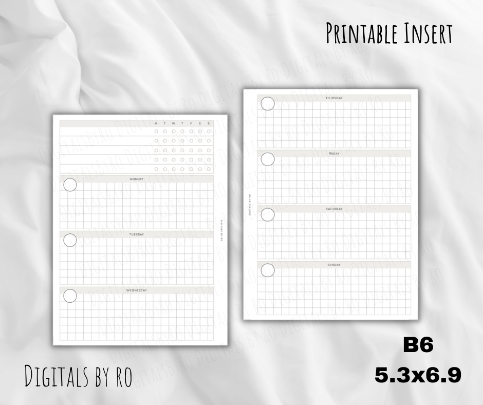 Horizontal Week on 2 Pages (WO2P)