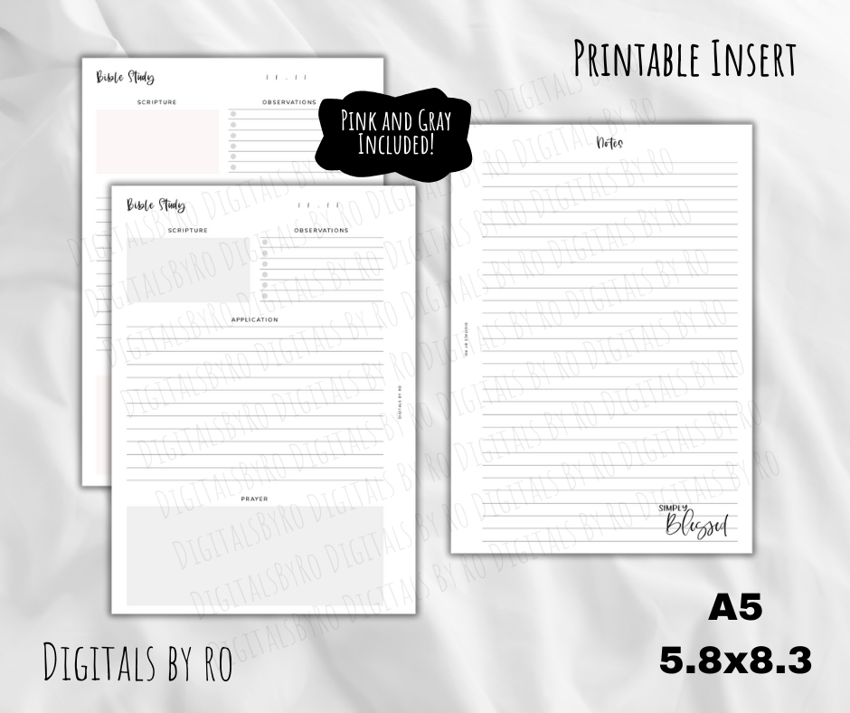 Bible Study Insert