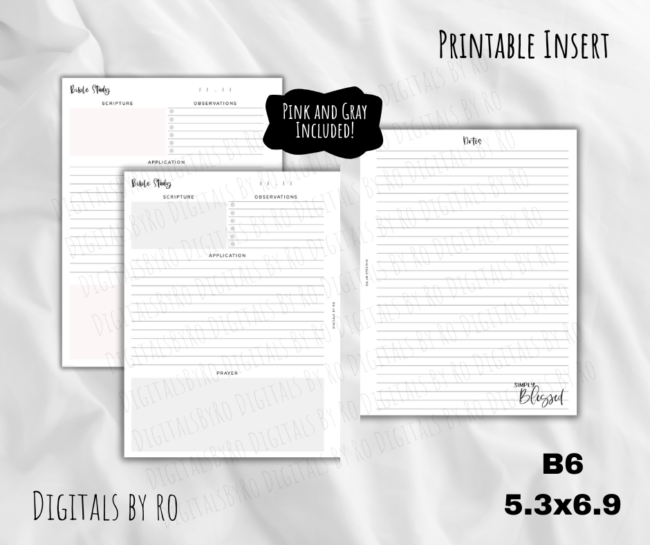 Bible Study Insert
