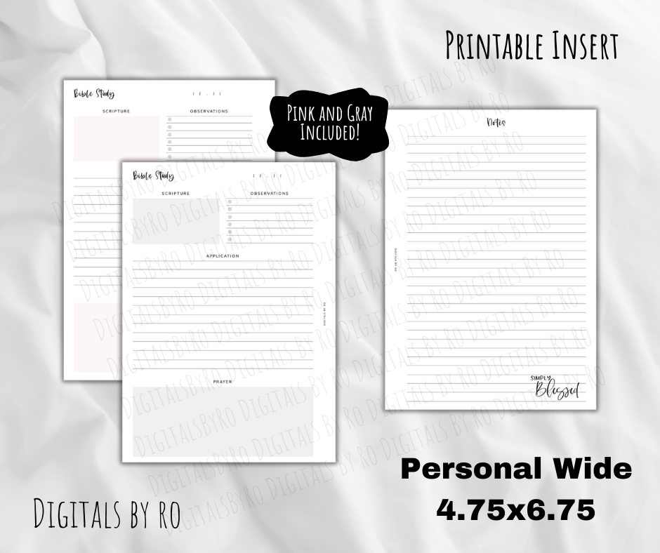 Bible Study Insert