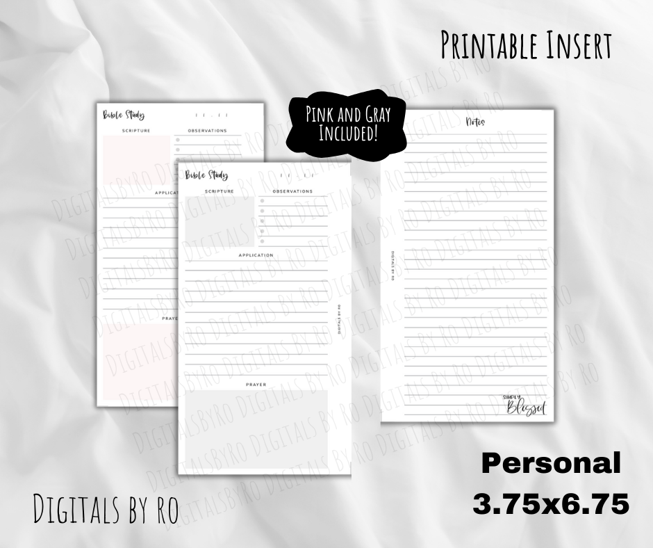 Bible Study Insert