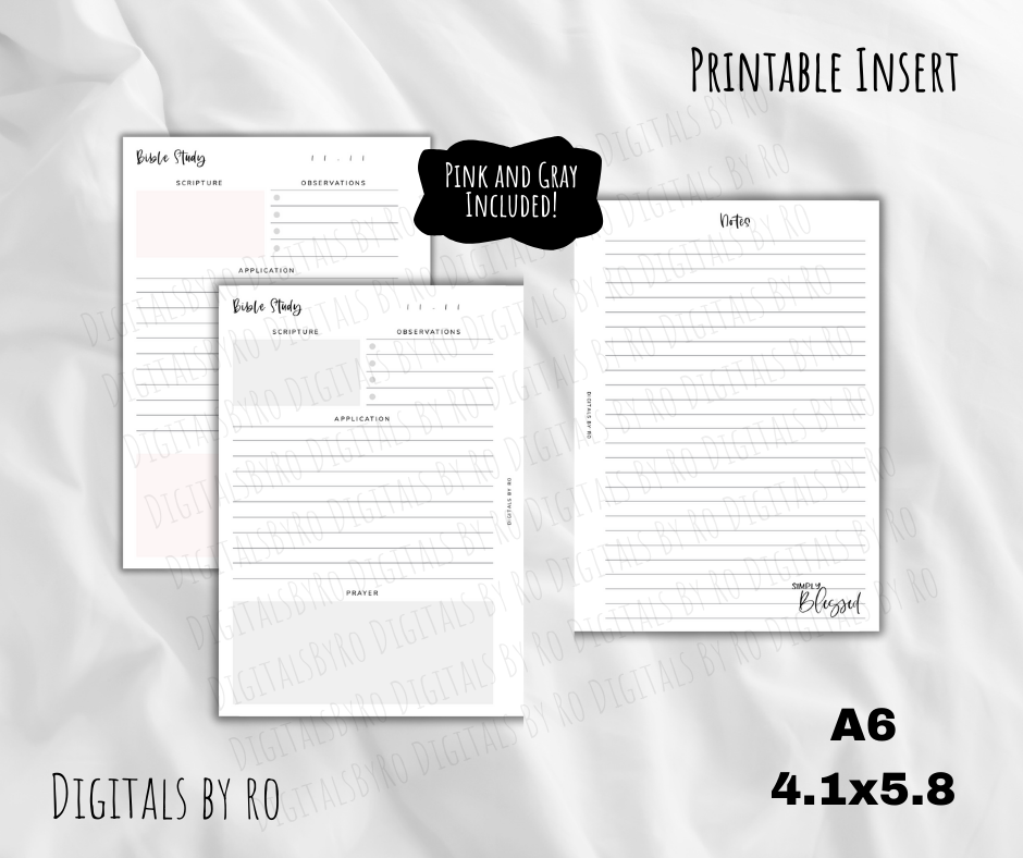 Bible Study Insert