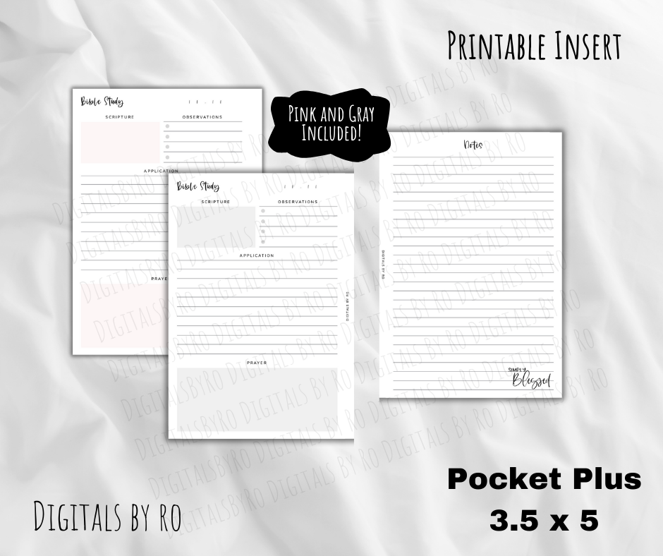 Bible Study Insert