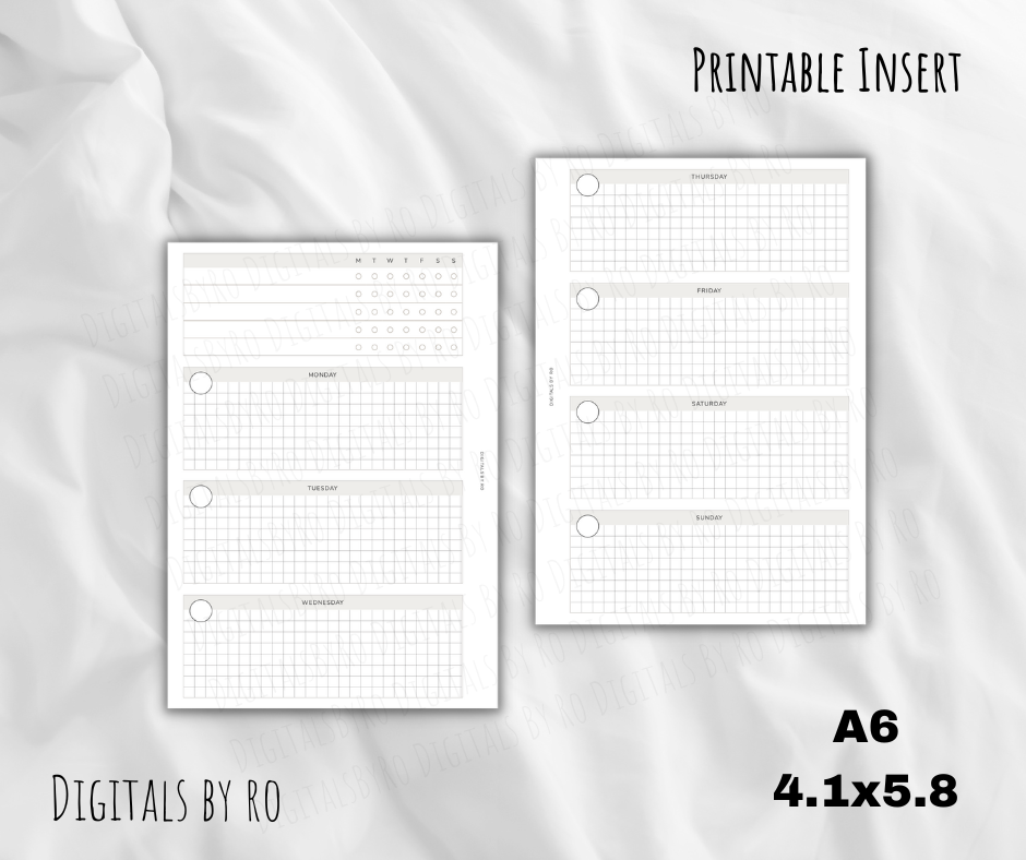 Horizontal Week on 2 Pages (WO2P)