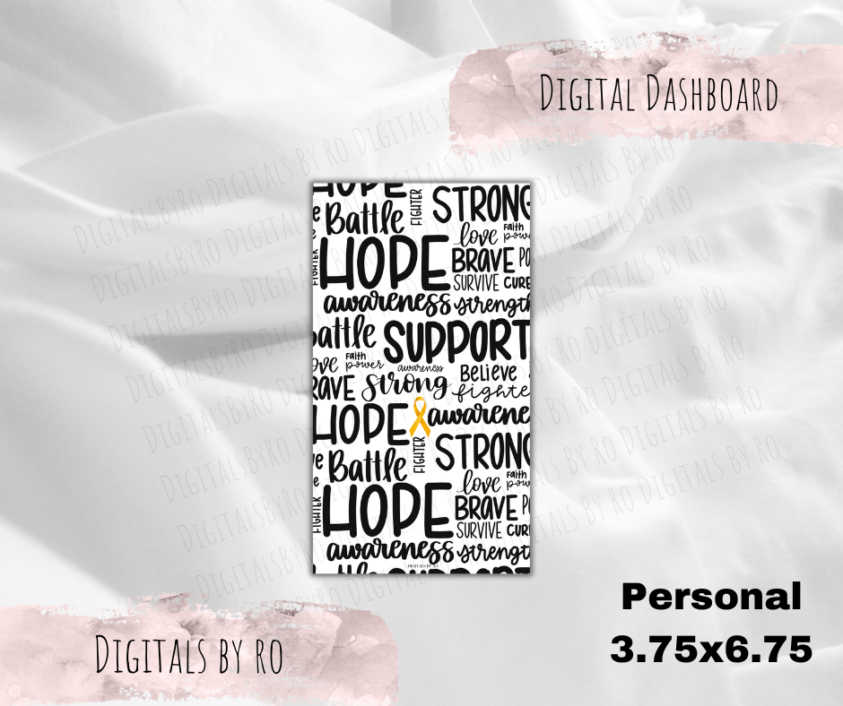 Gold Ribbon Hope Personal