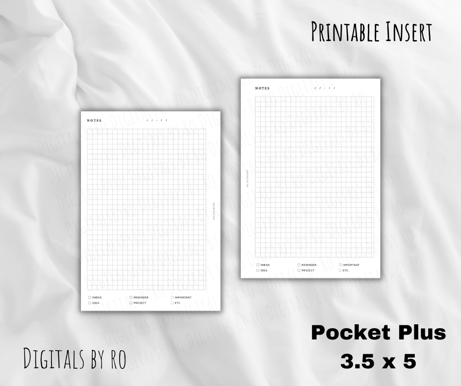 Minimal Notes Insert
