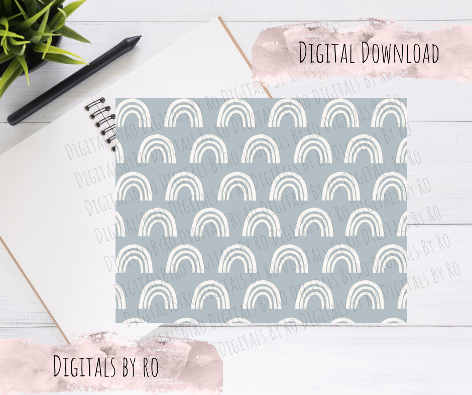 Blue Rainbows Paper