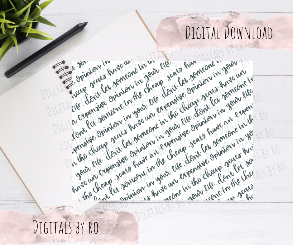 Digital Vellum Quote