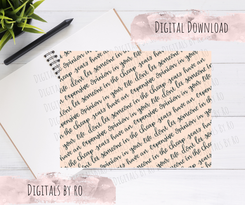 Peach Quote Digital Paper