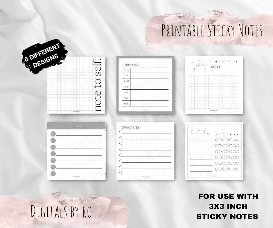 Minimal Variety Sticky/Memo Notes