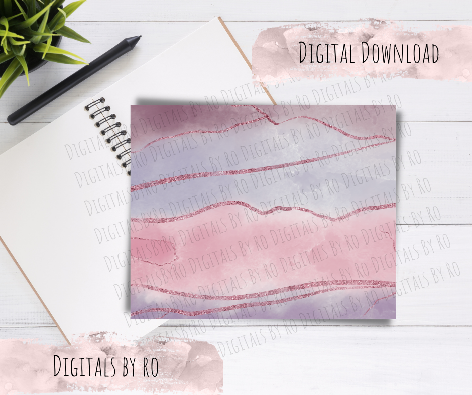 Plumberry Marbled Paper