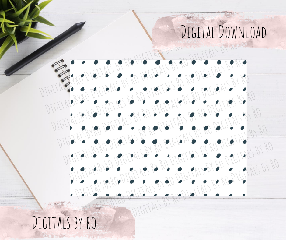 Blue green dots Digital Vellum