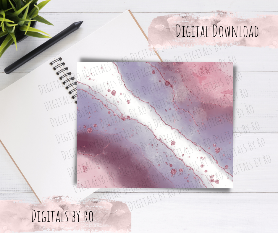 Plum Berry Geode Paper