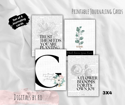 Growth Journaling Cards (Set of 4)
