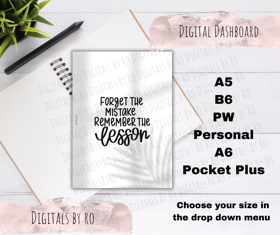 Lesson Printable Dashboard