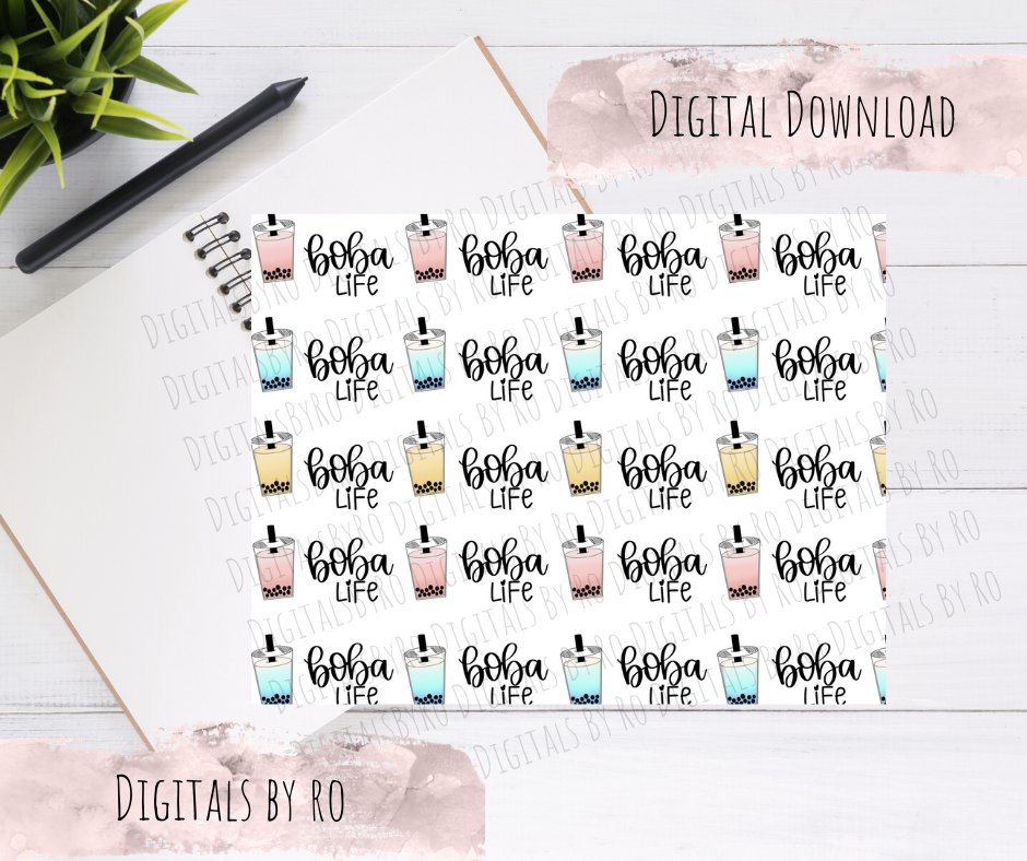 Boba Life Digital Paper