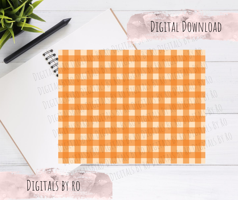 Orange Gingham