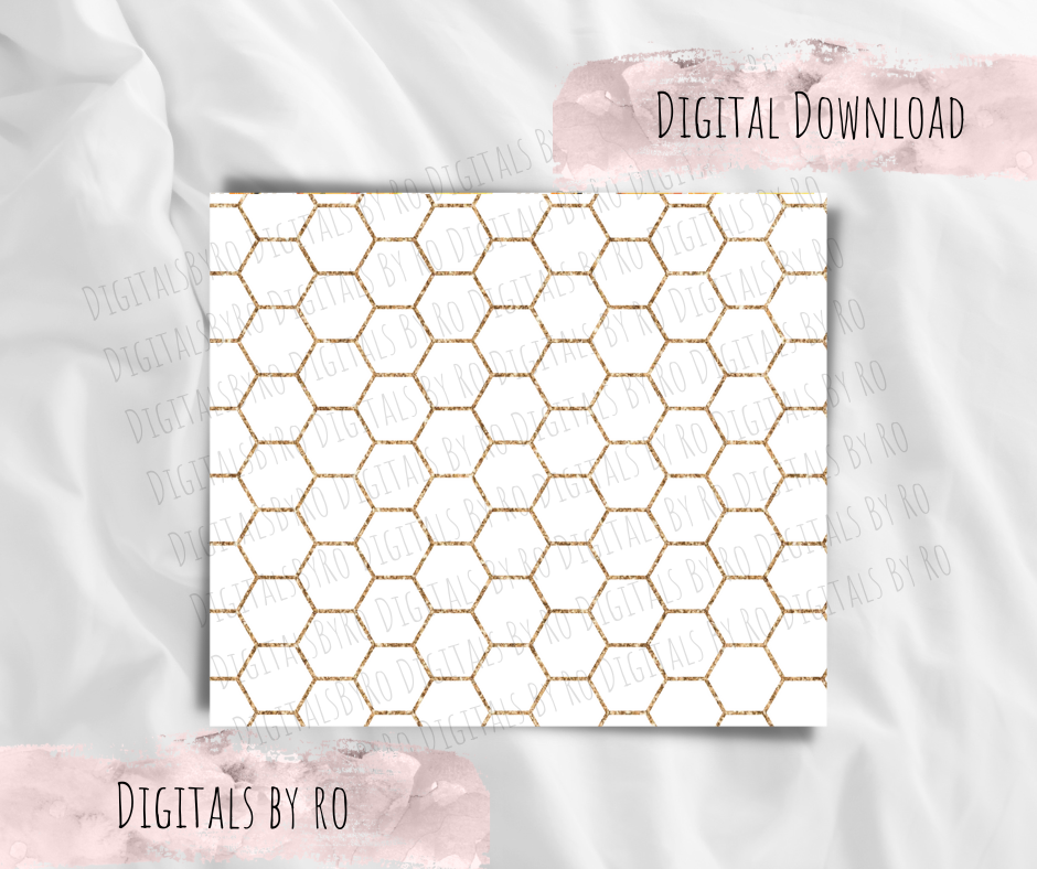 Glitter Honeycomb Vellum