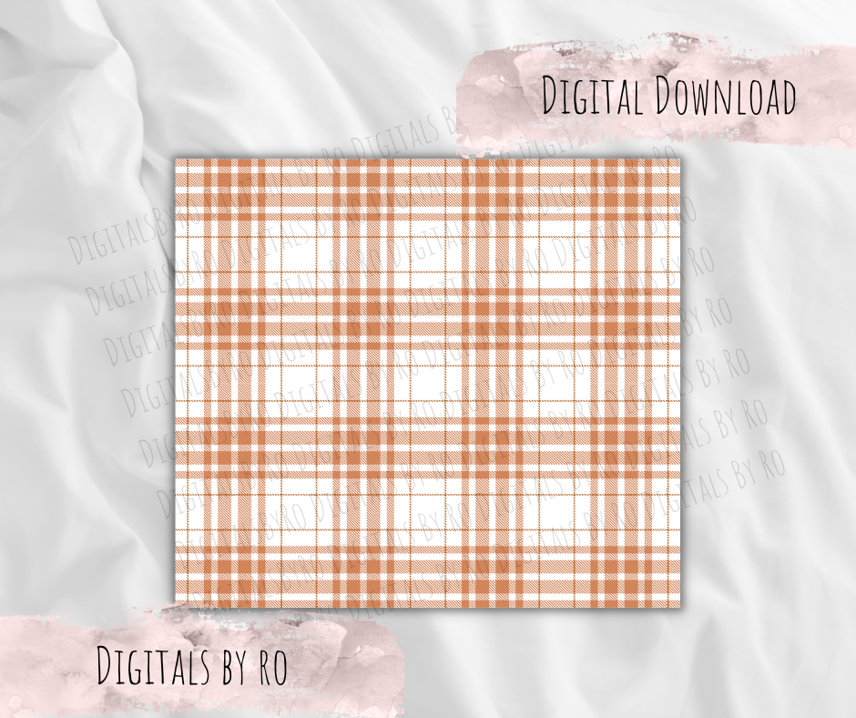 Rust Plaid Paper