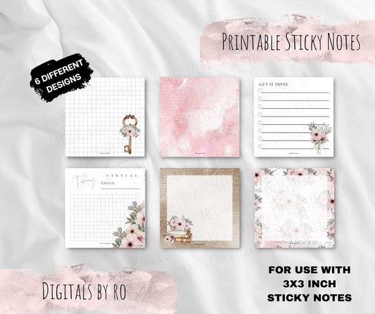 Bookish Printable Sticky/Memo Notes