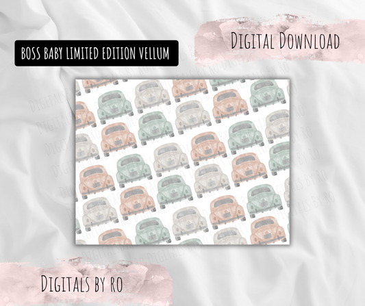 Limited Edition Boss Baby Car Vellum
