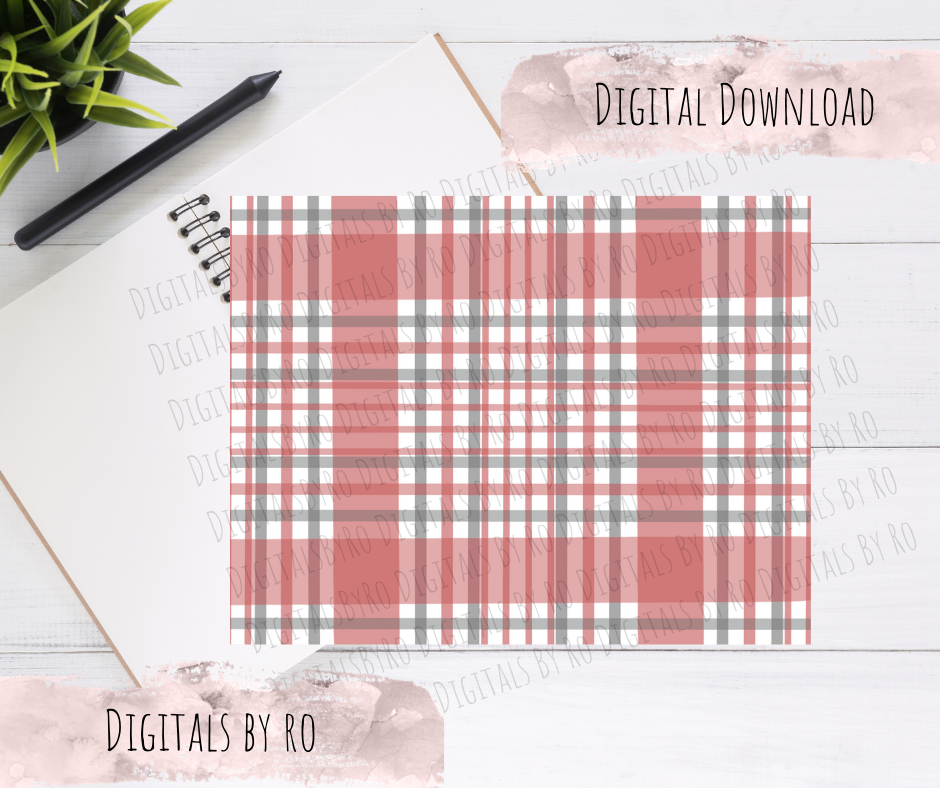 Red plaid Paper