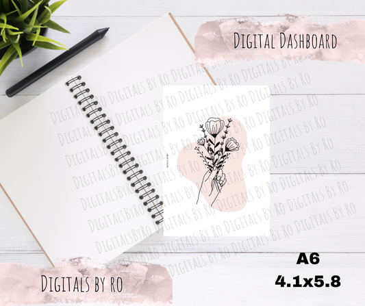 Pink Flowers A6