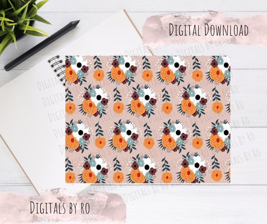 Fall Floral Digital Paper