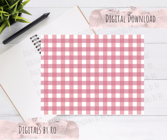 Strawberry gingham Paper