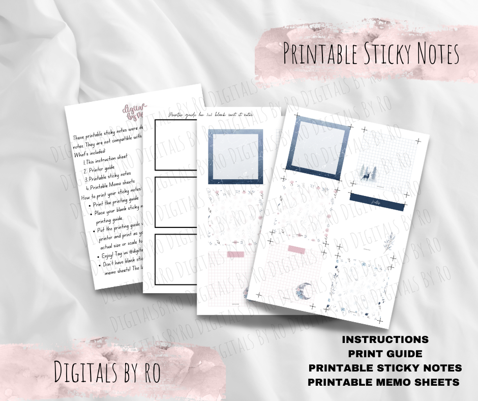 Winter Wonder Printable Sticky/Memo Notes