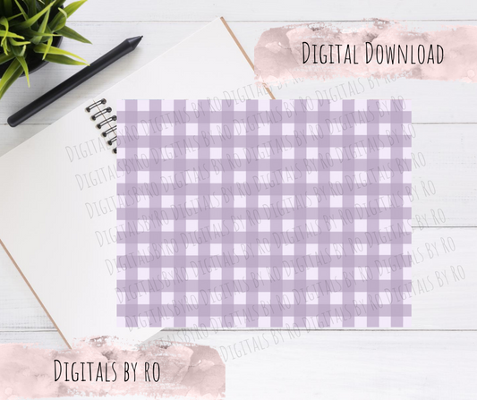Pastel Purple Gingham