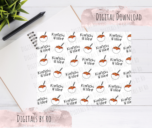 Kimchi is life Digital Paper