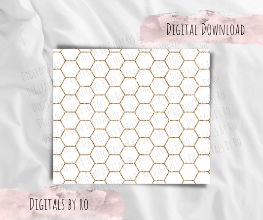 Glitter Honeycomb Vellum