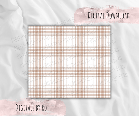 Taupe Plaid Paper