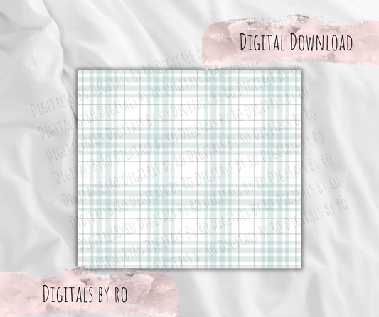 Mint Plaid Paper